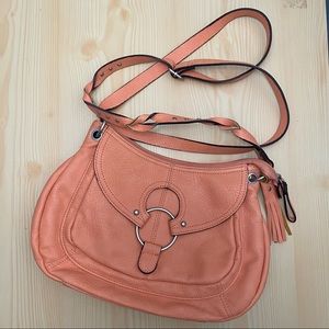 Wallflower I Boho Cross Body Shoulder Saddle Bag | Coral Orange